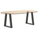 vidaXL Nohy jedálenského stola V-Shape 2 ks Antracit 38x(42-43,3) cm – Obrázok 8