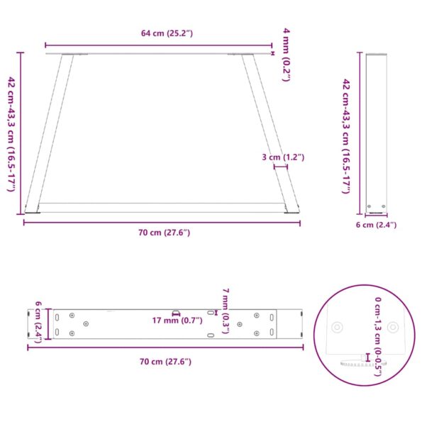 VXL8721102957246_g_en_hd_10.jpg vidaXL Nohy jedálenského stola V-Shape 2 ks Prírodná oceľ – Obrázok 11
