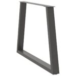 vidaXL Nohy jedálenského stola V-Shape 2 ks Antracit 90x(72-73,3) cm – Obrázok 4