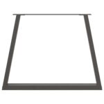 vidaXL Nohy jedálenského stola V-Shape 2 ks Antracit 90x(72-73,3) cm – Obrázok 5