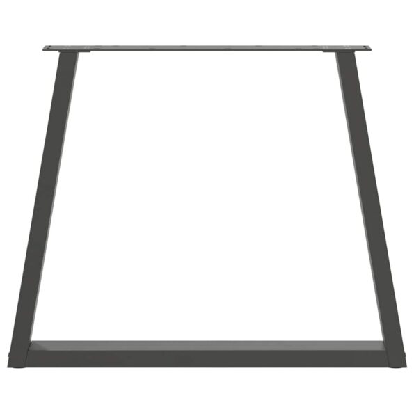 vidaXL Nohy jedálenského stola V-Shape 3 ks Antracit 70x(72-73,3) cm – Obrázok 5