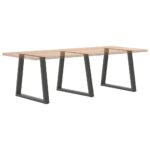 vidaXL Nohy jedálenského stola V-Shape 3 ks Antracit 70x(72-73,3) cm – Obrázok 8