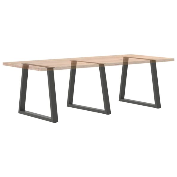 vidaXL Nohy jedálenského stola V-Shape 3 ks Antracit 70x(72-73,3) cm – Obrázok 8