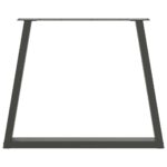 vidaXL Nohy jedálenského stola V-Shape 3 ks Antracit 80x(72-73,3) cm – Obrázok 5