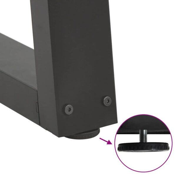 vidaXL Nohy jedálenského stola V-Shape 3 ks Antracit 80x(72-73,3) cm – Obrázok 9