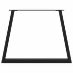 vidaXL Nohy jedálenského stola V-Shape 3 ks Čierna 90x(72-73,3)cm Oceľ – Obrázok 5