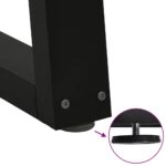 vidaXL Nohy jedálenského stola V-Shape 3 ks Čierna 90x(72-73,3)cm Oceľ – Obrázok 9