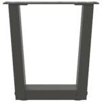 vidaXL Nohy jedálenského stola V-Shape 2 ks Antracit 30x(30-31,3) cm – Obrázok 5