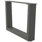 vidaXL Nohy konferenčného stolíka v tvare V, 2 ks, antracitové, 60 x (30-31,3) cm, oceľ – Obrázok 4