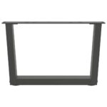 vidaXL Nohy konferenčného stolíka v tvare V, 2 ks, antracitové, 60 x (30-31,3) cm, oceľ – Obrázok 5