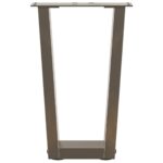 vidaXL Nohy jedálenského stola V-Shape 2 ks Prírodná oceľ – Obrázok 5