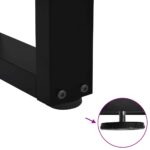 vidaXL Nohy jedálenského stola V-Shape 2 ks Čierna 50x(42-43,3)cm Oceľ – Obrázok 9