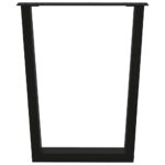 vidaXL Nohy jedálenského stola V-Shape 2 ks Čierna 60x(72-73,3)cm Oceľ – Obrázok 5