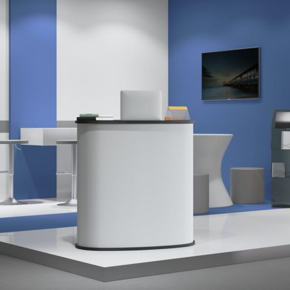 vidaXL Výstavný pult skladací 90x48x93 cm kompozitné drevo – Obrázok 3