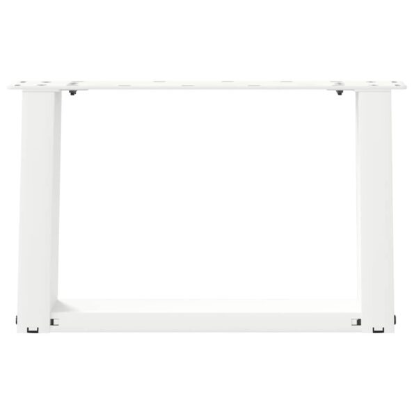 vidaXL Nohy konferenčného stolíka v tvare U 2 ks Biela 50x(30-31) cm – Obrázok 5