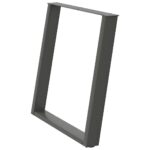 vidaXL Nohy jedálenského stola v tvare U 2 ks Antracit 80x(72-73) cm – Obrázok 4