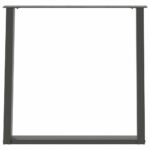vidaXL Nohy jedálenského stola v tvare U 2 ks Antracit 80x(72-73) cm – Obrázok 5
