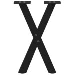 vidaXL Nohy konferenčného stolíka X-Shaped 2 ks Čierna 28x(42-43) cm – Obrázok 5