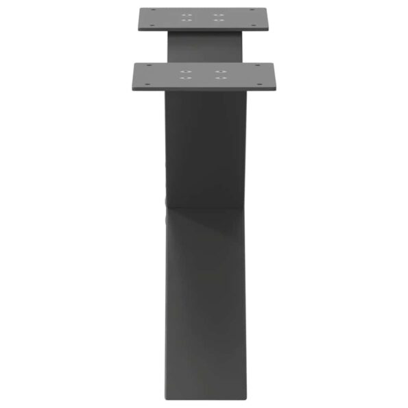 vidaXL Nohy konferenčného stolíka X-Shaped 2 ks Antracit 50x(30-31) cm – Obrázok 6