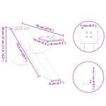 vidaXL Nohy konferenčného stolíka X-Shaped 2 ks Čierna 70x(30-31) cm – Obrázok 10