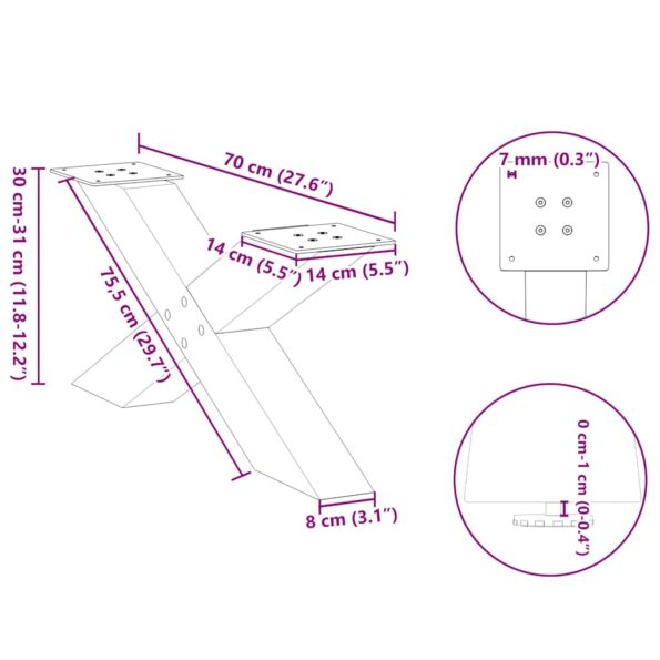 VXL8721158316042_g_en_hd_9.jpg vidaXL Nohy konferenčného stolíka X-Shaped 2 ks Čierna 70x(30-31) cm – Obrázok 10