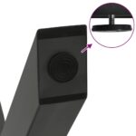 vidaXL Nohy konferenčného stolíka X-Shaped 2 ks Antracit 70x(30-31) cm – Obrázok 9