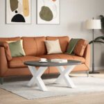 vidaXL Nohy konferenčného stolíka X-Shaped 2 ks Biela 70x(42-43) cm – Obrázok 2