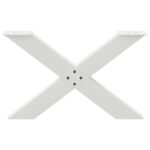 vidaXL Nohy konferenčného stolíka X-Shaped 2 ks Biela 70x(42-43) cm – Obrázok 5