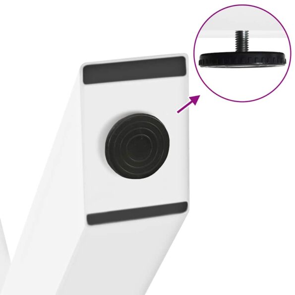 vidaXL Nohy konferenčného stolíka X-Shaped 2 ks Biela 70x(42-43) cm – Obrázok 9