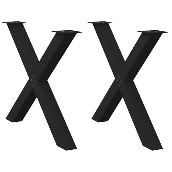 VXL8721158316448_a_en_hd_1.jpg vidaXL Nohy jedálenského stola X-Shaped 2 ks Čierna 90x(72-73) cm Oceľ – Obrázok 1