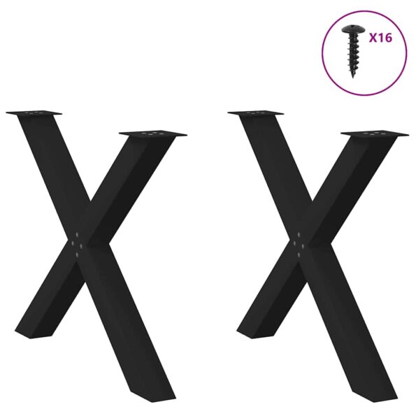 VXL8721158316448_g_en_hd_2.jpg vidaXL Nohy jedálenského stola X-Shaped 2 ks Čierna 90x(72-73) cm Oceľ – Obrázok 3