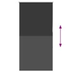 vidaXL Roleta Zatemnenie Čierna 75x150 cm Šírka látky 70,7cm Polyester – Obrázok 5