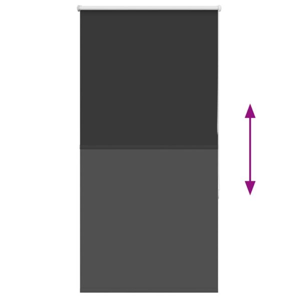 vidaXL Roleta Zatemnenie Čierna 75x150 cm Šírka látky 70,7cm Polyester – Obrázok 5