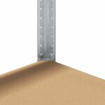 vidaXL Regále s 5 policami 3 ks strieborné oceľ a spracované drevo – Obrázok 8