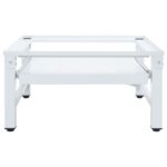 vidaXL Podstavec pod práčku s vysúvacou policou, biely – Obrázok 2