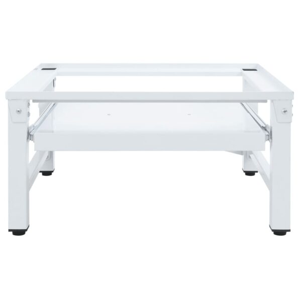 VXL8721158343390_g_en_hd_1.jpg vidaXL Podstavec pod práčku s vysúvacou policou, biely – Obrázok 2