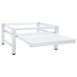 vidaXL Podstavec pod práčku s vysúvacou policou, biely – Obrázok 3