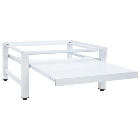 VXL8721158343390_g_en_hd_2.jpg vidaXL Podstavec pod práčku s vysúvacou policou, biely – Obrázok 3