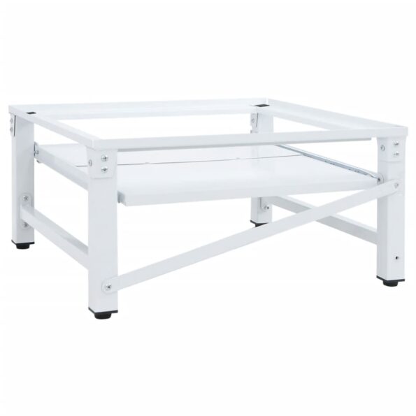 VXL8721158343390_g_en_hd_4.jpg vidaXL Podstavec pod práčku s vysúvacou policou, biely – Obrázok 5