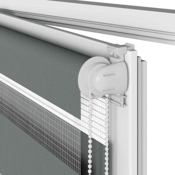 vidaXL Zebra roleta tmavošedá 60x100 cm šírka látky 55,9 cm polyester – Obrázok 11