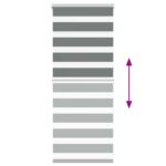 vidaXL Zebra roleta tmavošedá 60x100 cm šírka látky 55,9 cm polyester – Obrázok 5