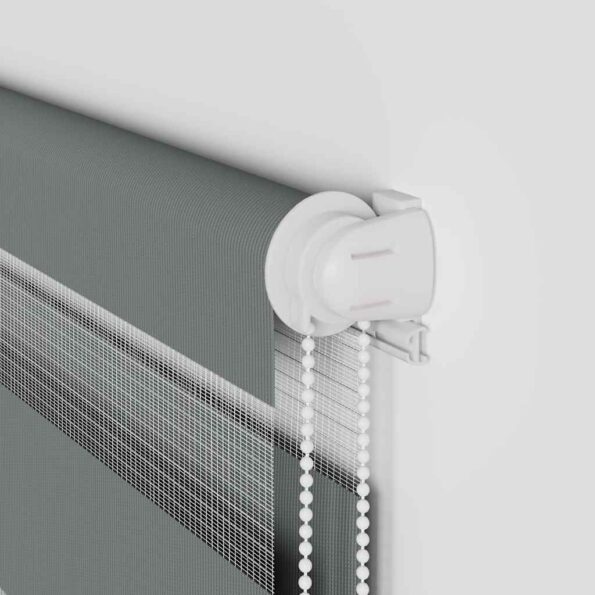 vidaXL Zebra roleta tmavošedá 60x100 cm šírka látky 55,9 cm polyester – Obrázok 10