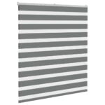 vidaXL Zebra roleta tmavošedá 125x100 cm šírka látky 120,9cm polyester – Obrázok 3
