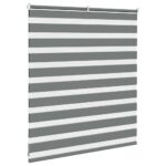 vidaXL Zebra roleta tmavošedá 125x100 cm šírka látky 120,9cm polyester – Obrázok 4