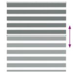 vidaXL Zebra roleta tmavošedá 125x100 cm šírka látky 120,9cm polyester – Obrázok 5