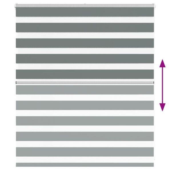 VXL8721158344113_g_en_hd_4.jpg vidaXL Zebra roleta tmavošedá 125x100 cm šírka látky 120,9cm polyester – Obrázok 5