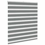 vidaXL Zebra roleta tmavošedá 135x100 cm šírka látky 130,9cm polyester – Obrázok 3