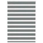 vidaXL Zebra roleta tmavošedá 100x150 cm šírka látky 95,9 cm polyester