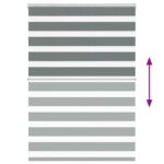 vidaXL Zebra roleta tmavošedá 100x150 cm šírka látky 95,9 cm polyester – Obrázok 5