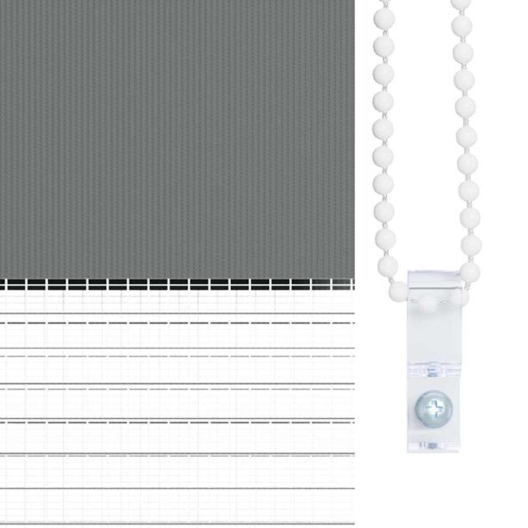 vidaXL Zebra roleta tmavošedá 100x150 cm šírka látky 95,9 cm polyester – Obrázok 9